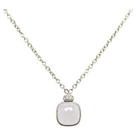 NUOVO COLLIER POMELLATO NUDO MINI PENDENTE IN ORO GIALLO 18K E QUARZO D'oro