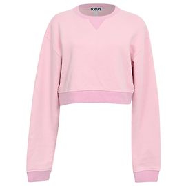 Sudadera de algodón rosa con corte Anagram Loewe Rosa