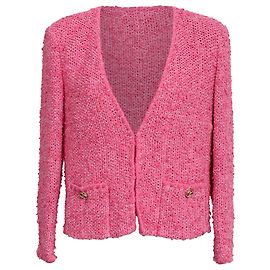 Chanel 2021 Tweed Pattern Jacket in Pink Cotton Pink