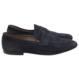 Mocassini Tod's in Pelle Suede Blu Navy Blu Blu navy