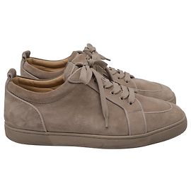 Baskets plates Rantulow Orlato en suède beige de Christian Louboutin Beige