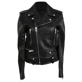 Saint Laurent Biker Jacket in Black Leather Black