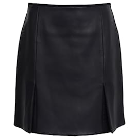 Saia Mini Hermès em Couro Preto Preto