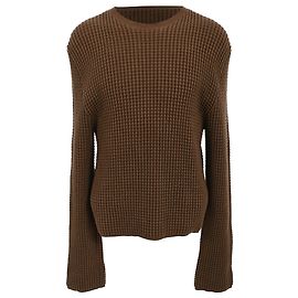 Bottega Veneta Rundhals-Pullover aus brauner Baumwolle Braun Rot