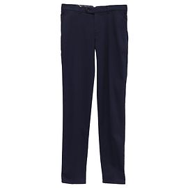 Brunello Cucinelli Straight-Leg Trousers in Navy Blue Cotton Blue Navy blue