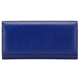 Valextra Long Wallet Leather Wallet Blue