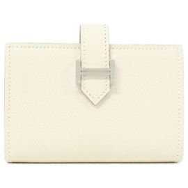 Hermès Hermes Bearn Mini Wallet White