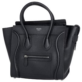 Céline Celine Luggage Micro Shopper Tote Bag Schwarz
