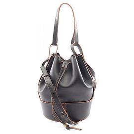 Sac à dos Loewe Balloon Medium à cordon de serrage, sac à épaule 2-en-1 Noir