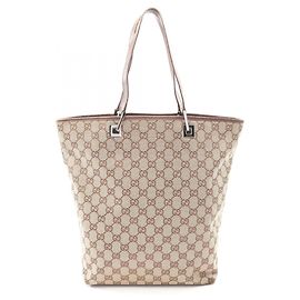 Bolsa tote em canvas GG da Gucci Marrom Bege