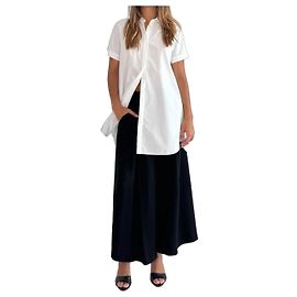 Camicia Loro Piana Bianca in Cotone a Maniche Corte Bianco