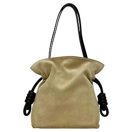 Sac à épaule Flamenco Knot de Loewe Beige Marron foncé