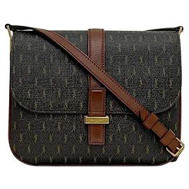 Bolsa de Ombro Saint Laurent Marrom Castanho escuro