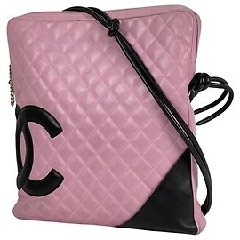Borsa a Spalla Chanel Cambon Line Nero Rosa