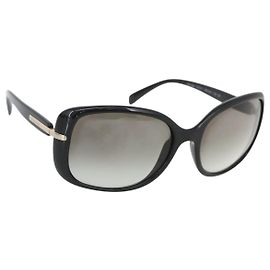 Gafas de sol PRADA de plástico negras Auth BA11634A Negro