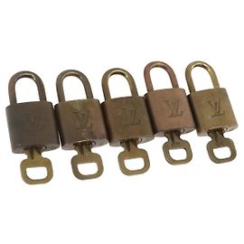 LOUIS VUITTON Ensemble de 5 Cadenas en métal Doré LV Auth 173285 Doré
