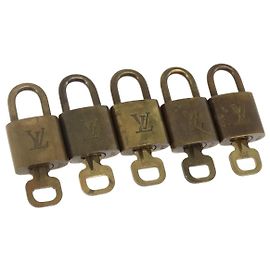 LOUIS VUITTON Set di 5 Lucchetti in metallo Oro LV Auth 173293 D'oro
