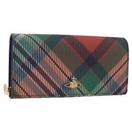 Vivienne Westwood Long Wallet PVC Multicolor Gold Auth LNZ856 Multiple colors Golden