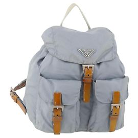 PRADA Rucksack aus Nylon hellblau silber authentisch hk3498A Silber Hellblau