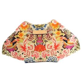 Alexander Mcqueen Clutch de Algodón Multicolor Multicolor