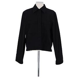 Lemaire Giacca in cotone nera Nero
