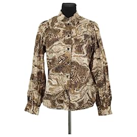 Ganni Blusa camel Camello