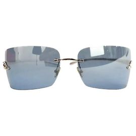 Cartier Gafas de sol plateadas Plata
