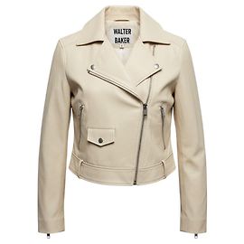 W118 by Walter Baker Walter Baker Oyster Milan Leather Jacket Beige