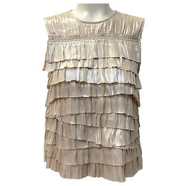 Ulla Johnson Opal Quinn Layered Sleeveless Top Beige