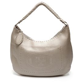 Borsa a Spalla Fendi Selleria Argento