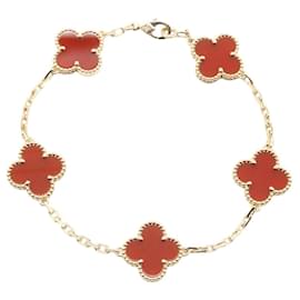 Vintage Alhambra Karneol-Armband von Van Cleef & Arpels Rot Gelb