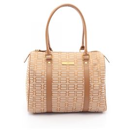 BB Logo Handtasche von Balenciaga Braun Beige