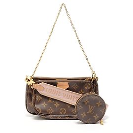 Bolso de Hombro Monogram Multi Pochette Quessoir Louis Vuitton Castaño