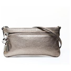 Borsa a Spalla in Pelle Dorata Loewe D'oro