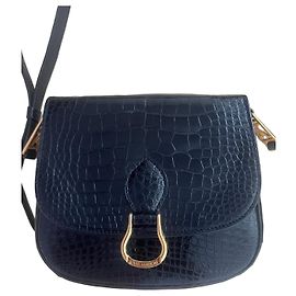 Louis Vuitton black crocodile leather handbag Black