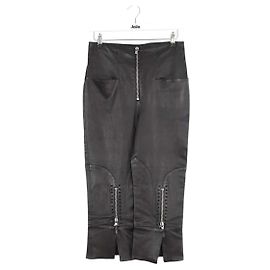 Alexander McQueen Black Leather Pants Black