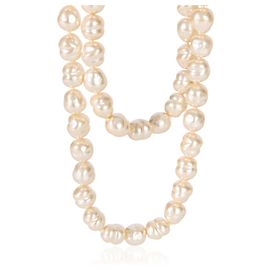 Collier en perles baroques factices vintage 1981 plaqué or Chanel Autre