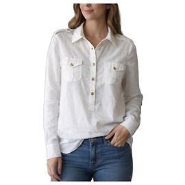 Chemise blanche Tory Burch à boutons dorés Blanc