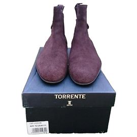Botas ankle Torrente em camurça marrom Marrom