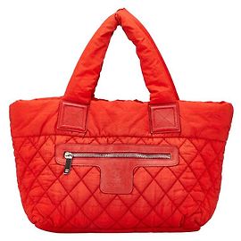 Chanel Coco Cocoon Nylon Tote Bag Rot