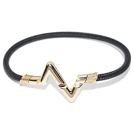 Bracelet Louis Vuitton Play Volt À l'Envers GM Au750 Taille 17 Noir