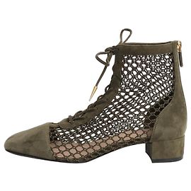 Dior Grüne Wildleder Schnürstiefeletten - Größe EU 37,5 Grün