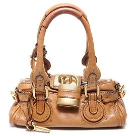 Chloé Paddington Leder 2-Wege-Handtasche in Beige Beige
