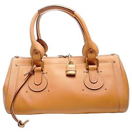 Chloé Paddington Leder Boston Handtasche Braun