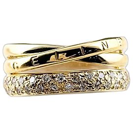 Céline Anel Design Celine em Ouro Amarelo com Diamante e Rubi Amarelo