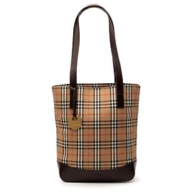 Burberry Beige Haymarket Check Canvas Tote Beige