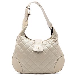 Hobo Brooke em nylon acolchoado marrom da Burberry Marrom Bege