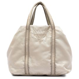 Tote en Tessuto Marron Prada Marron Beige