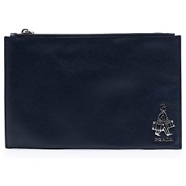 Porte-documents Voyage Saffiano Bleu Prada Bleu Bleu Marine
