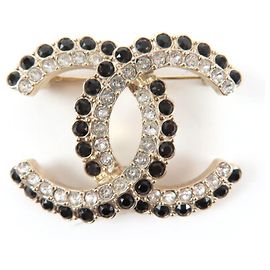 Spilla Coco Mark A22B di Chanel Nero D'oro